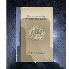 George Washington Commemorative Pocketknife Stainless Steel Gold Ivory