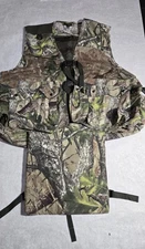 Fieldline Fusion 3-D Camo Turkey Hunting Vest w/ Seat & Pockets 3XL 54/56 NICE