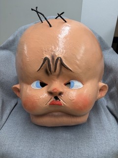 Baby Kopf Maske Karneval Fasching Fasnacht Fastnacht Faschingskopf Pappmaché