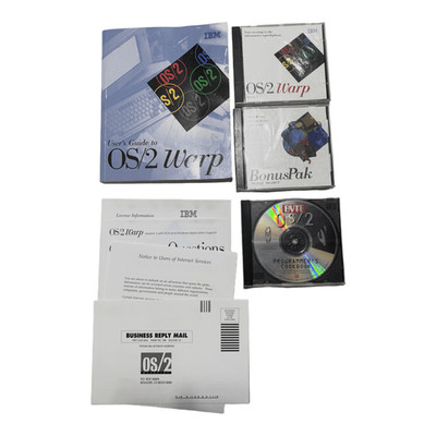 IBM OS/2 Warp Version 3 Retail Box w/ BonusPak, Manual & CDs