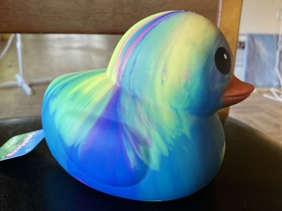 Sunny Days Jumbo Rubber Duck Rainbow Squishy Stress/Sensory Toy New W/Tags!