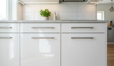 White Gloss MDF Replacement Kitchen Doors Drawers-Made 2 Measure-Free Hinge Hole