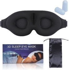 3D Sleep Eye Mask, Comfy Memory Sponge Perfect for Meditation Travel Home Sleep