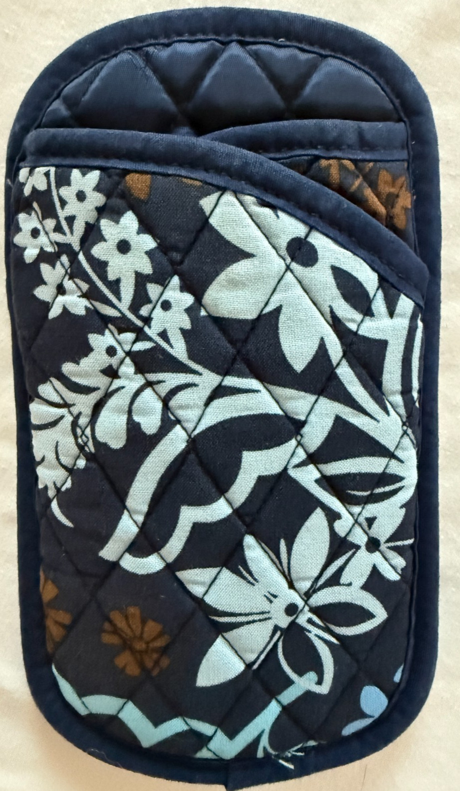 Vera Bradley Double Eyeglass Case Java Blue Disco… - image 1