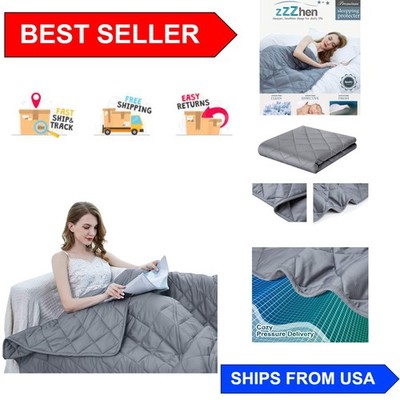 15LB Weighted Blanket - Art Deco Design for Calm Sleep & Breathability