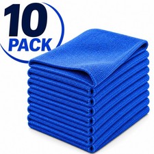 Microfibre Cleaning Cloths 40x40cm Car Kitchen Dusting Polishing Towels UK Set