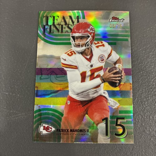 PATRICK MAHOMES II 2025 TOPPS FINEST TEAM FINEST Green /75 #TF-3 CHIEFS