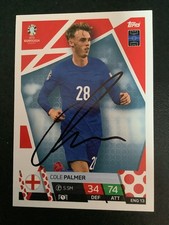 Signed Cole palmer England Football Match Attax Card
