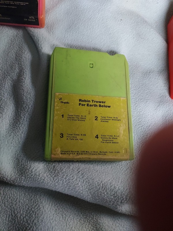 Robin Trower For Earth Below 8-Track Tape M8C-1073 TESTED