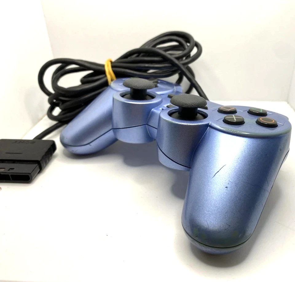 ✅Manette PS2 Officielle Dualshock Aqua Blue Controller Playstation 2 testé Ok - Photo 3/4