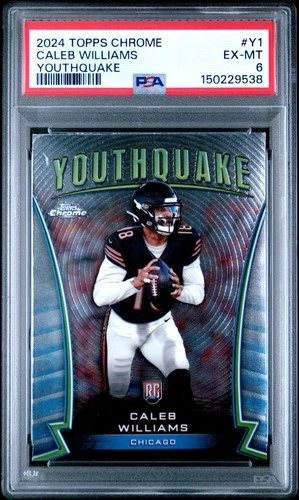 2024 TOPPS CHROME YOUTHQUAKE #Y1 CALEB WILLIAMS ROOKIE RC PSA 6