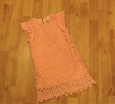 S8 WECAN exclusiv Mädchen Kleid  rosa Spitze Perlrn bestickt Gr 104