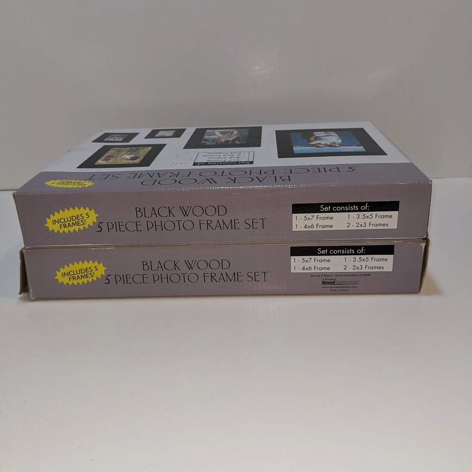 Black Wood Photo Frames 10 total -  Gallery Wall Tabletop Display Various Sizes - Image 3 of 4