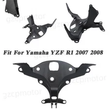 Black Upper Front Fairing Cowl Stay Headlight Bracket For Yamaha YZF R1 2007-08