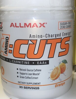 ALLMAX Nutrition A:CUTS, Amino Charged Energy Drink Orange, 210g