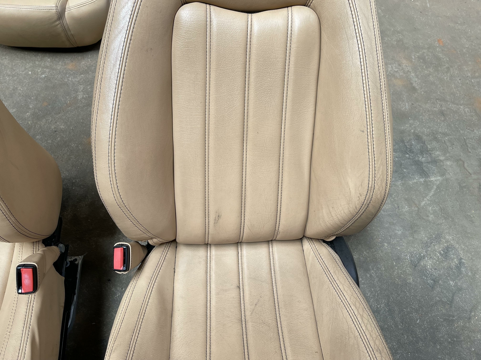 08-12 MASERATI GRANTURISMO M139 F136 FRONT REAR SEATS SET OEM BEIGE LEATHER