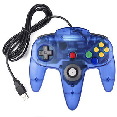 For N64 Controller Joystick Console Games Retro Wired Classic USB Controller