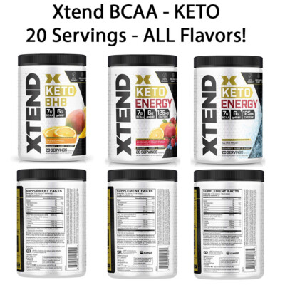  Scivation XTEND Keto BHB | 7g BCAA Amino Acids | 20 Servings | CHOOSE FLAVOR