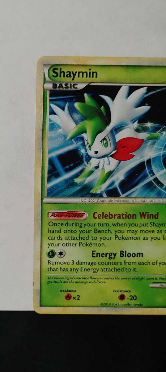 Shaymin 8/95 Holo Rare HGSS Unleashed Pokemon Card 2010
