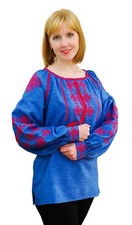 Ukrainian embroidered blouse vyshyvanka shirt. Traditional embroidery, all sizes