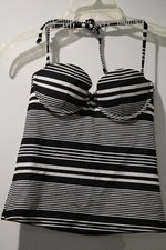 Swimsuit Bathing Suit Top Tankini Old Navy Extra Small XS NWT's Black White