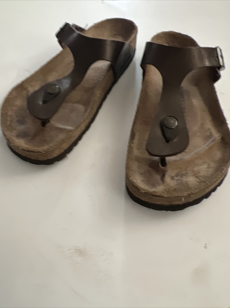 Mens Sandals Birkenstock Gizeh Brown Leather Thong Germany, Size US 9 Birkenstock Gizeh Sandal - Oiled Leather Habana – Lenny main image 4