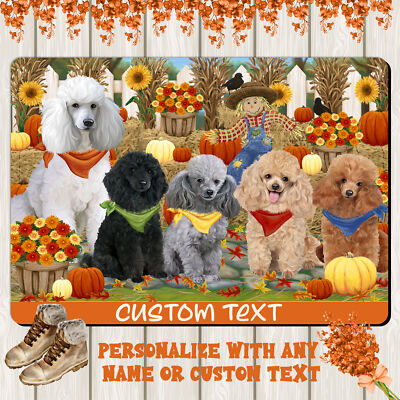 Poodle Dog Floor Mat Personalized Anti-Slip Pet Door Mat Indoor Outdoor NWT