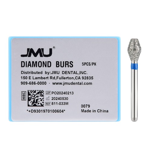 JMU FG Diamond Burs Medium Grit/Super Coarse Pear Burs for High Speed Handpiece - Picture 5 of 9