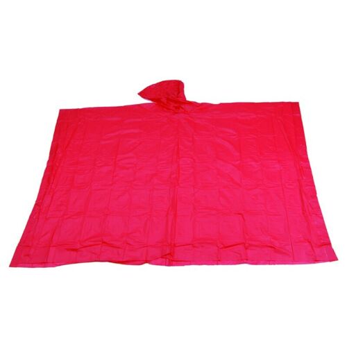 Vinyl Poncho Pink Waterproof Raincover Raincoat Ground Sheet One Size Fits All - Picture 3 of 12