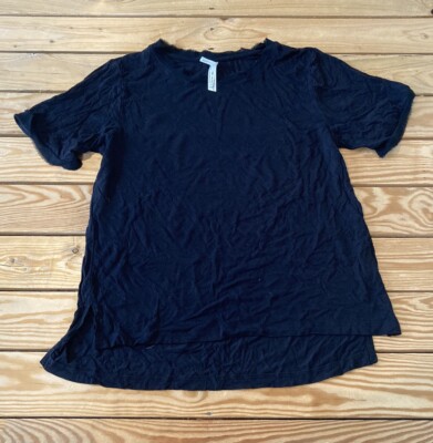 Flora Nikrooz Women s Short Sleeve Shirt Size M Black T5