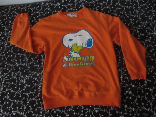 vintage rare peanuts snoopy & woodstock sweatshirt sz M 60s 1965 - 第 1/11 張圖片