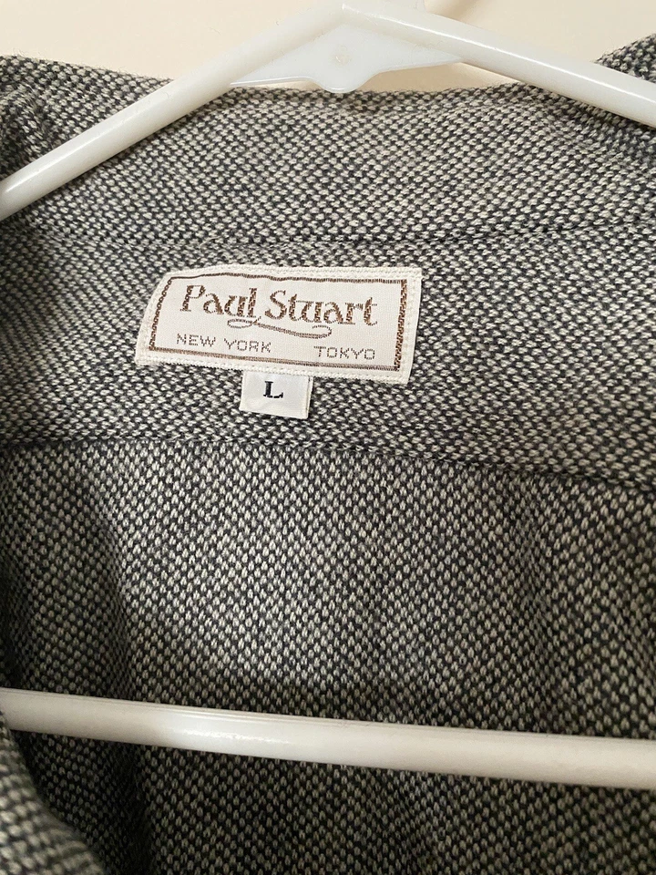 Paul Stuart Wool Shirt Jacket Size L Gray - Image 4 of 4