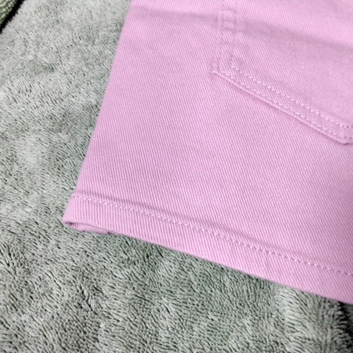 Juicy Couture Womens Chino Denim Shorts Size 8 Pink pockets Mid-Rise Zip NWT - Picture 9 of 12
