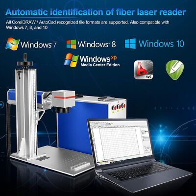  30W Portable Fiber Laser Marking Machine Metal Engraver Lightburn 6''X6''