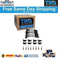 TRQ Ignition Coil Iridium Spark Plug & Wire Kit for Chevy GMC Truck SUV New