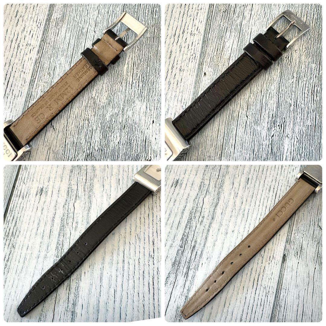 GUCCI 2300L Watch Square Quartz Womens White Dial Silver Vintage