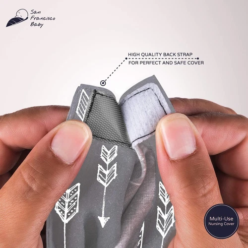 San Francisco Baby Breastfeeding Cover with Built-in Burp Cloth & Pocket 3 PACK - Picture 6 of 7