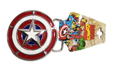 Captain America Removable Snap Belt Buckle Patriotic Embossed Star First Avenger