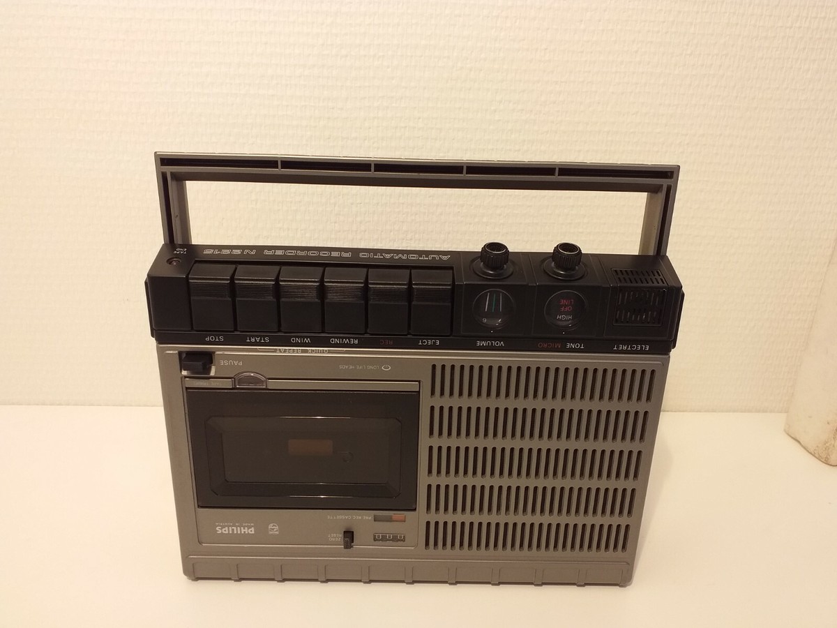 Enregistreur Cassette Philips N 2215 - Pour Révision/Pièces - Vintage