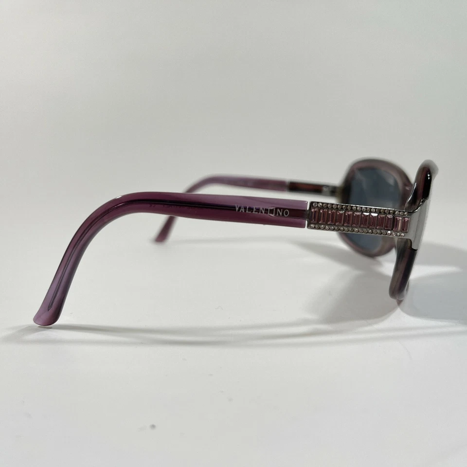 Valentino V5520/s 0ALF Eyeglasses Frames Purple Oval Bedazzled Rhinestones 110 - Image 3 of 4