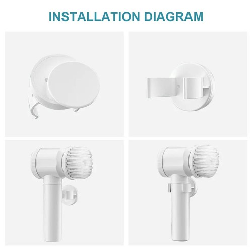 Electric Spin Scrubber Cleaning Brush Handheld Kitchen Rotating Cleaner 5 in 1 - Picture 5 of 7
