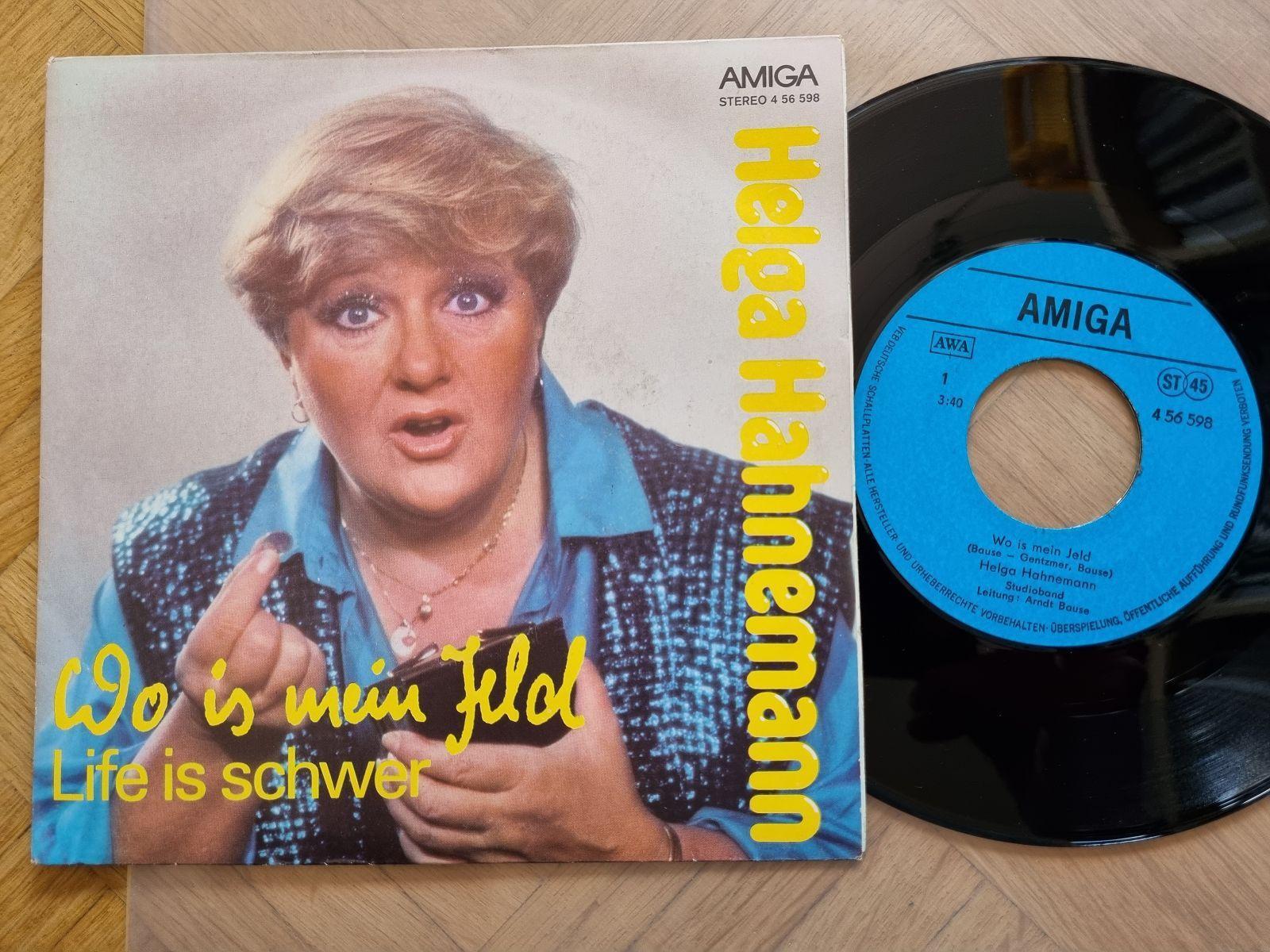 7"" Single Helga Hahnemann - Wo is mein Jeld Vinyl Amiga