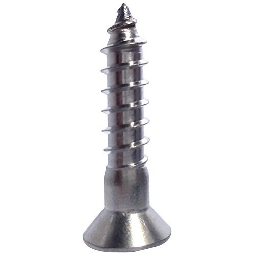 #10 x 1-1/2" Phillips Flat Head Wood Screws 316 Marine Stainless Steel Qty 50 - Picture 2 of 6