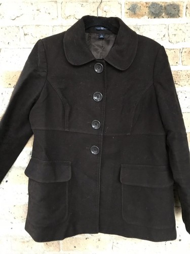 GAP Coat Large Jacket Brown Wool Blend 