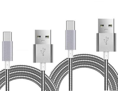 3FT & 6FT METAL USB-C CABLE FAST CHARGER CORD LONG TYPE-C for PHONES & TABLETS