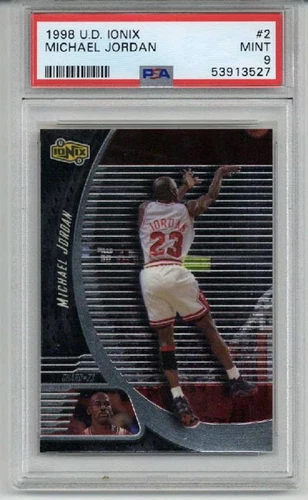 1998 UPPER DECK IONIX #2 MICHAEL JORDAN CARD CHICAGO BULLS PSA 9 LOW POP RARE
