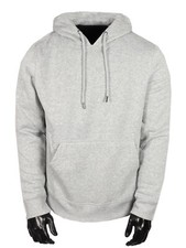 Hoodie Pullover Gray Jacket Fleece Pull-Over Kangaroo Pocket SLIM FITTING Hoody
