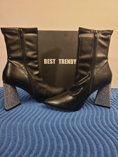 Best Trendy pointed toe ankle boots with Rhinestone heels