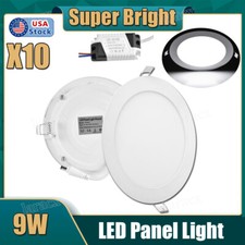 10X Cool White 9W 5" LED Recessed Ceiling Panel Down Light Bulb Lamp Fixture