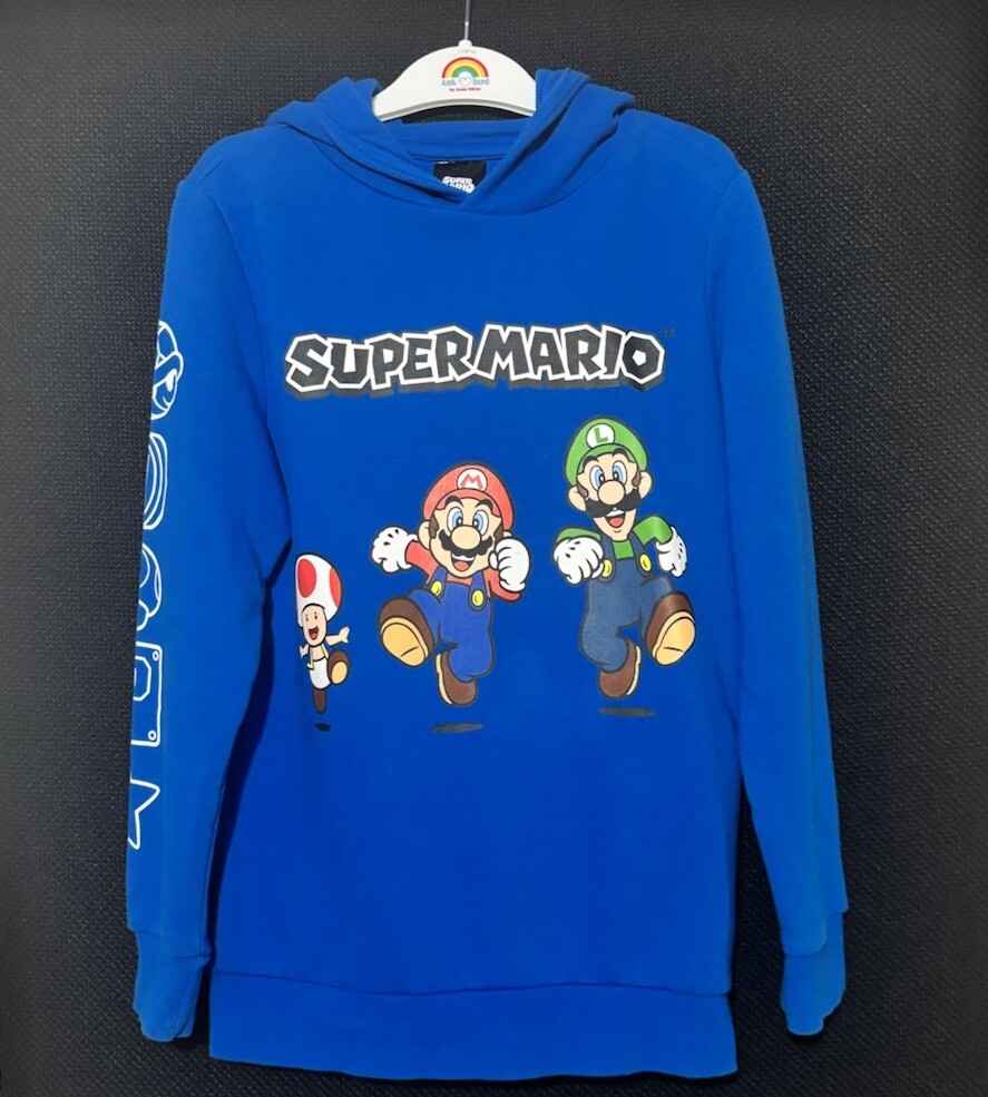 Kids Super Mario Hoodie Unisex Mario,Mushroom and Luigi Hooded Sweatshirt